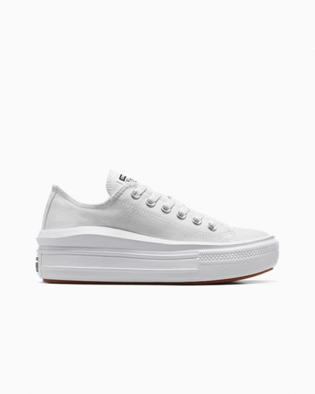 Sapatos Plataforma Converse Chuck Taylor All Star Move Cano Baixo Feminino Branco | PT K00394T